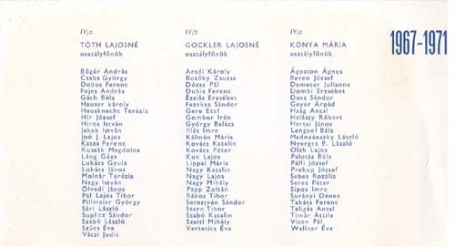 Szalagavat&oacute; 1971 IV. b